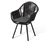 Fauteuil de salon pivotant avec tressage textile