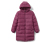 Manteau thermique pour enfant, rouge et violet