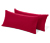 2 Housses de coussin en flanelle de microfibre, env. 80 x 40 cm