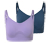 2 soutiens-gorge de sport Seamless, bleu/mauve