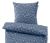 Parure de lit, microfibre, coquillage, bleu, taille normale