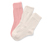 3 paires de chaussettes, clair - 2x blanc cassé, 1x rose