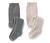 2 collants thermiques pour enfant, chinés - 1x beige chiné, 1x gris chiné