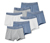 7 boxers pour enfant, gris/blanc/bleu - 2x gris chiné, 2x blanc, 3x bleu pigeon