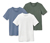 3 t-shirts pour enfant, bleu, blanc, vert