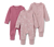 3 pyjamas pour bébé, rose