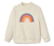 Sweatshirt pour enfant avec motif arc-en-ciel appliqué - Crème avec application d'arc-en-ciel multicolore