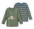 2 T-shirts manches longues pour enfant, dinosaure