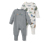 2 pyjamas pour bébé, dinosaure - 1x crème avec imprimé intégral de dinosaures, 1x gris chiné avec imprimé de dinosaure placé