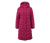 Manteau matelassé à capuche, rouge framboise