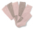 5 collants en coton, rose et marron - 3x vieux rose, 2x marron