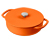 Cocotte basse en fonte, orange