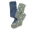 2 Collants thermiques pour enfant, bleu et vert